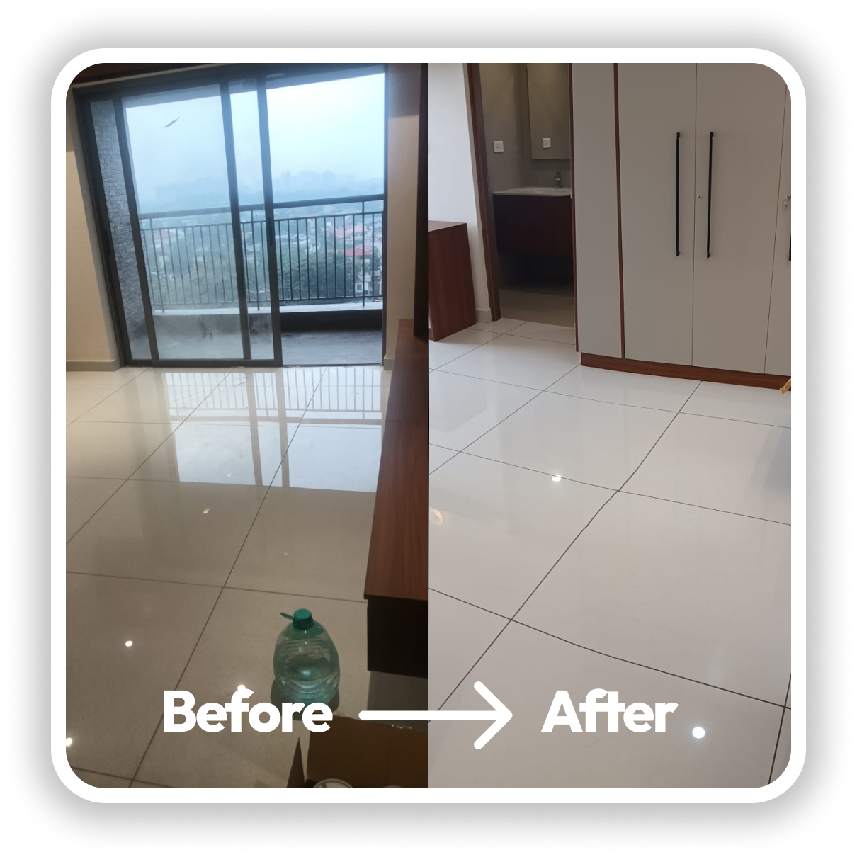 Before and after cleaning 2